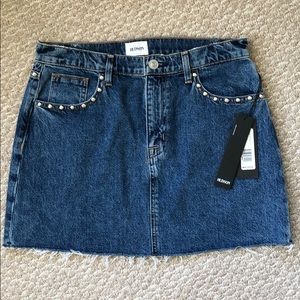 Hudson Denim Skirt with silver detailing